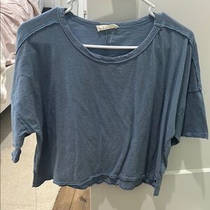 Jolie Blue Boxy Crop Short Sleeve Tee
